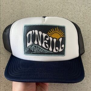 O'Neill White and Navy Trucker Cap